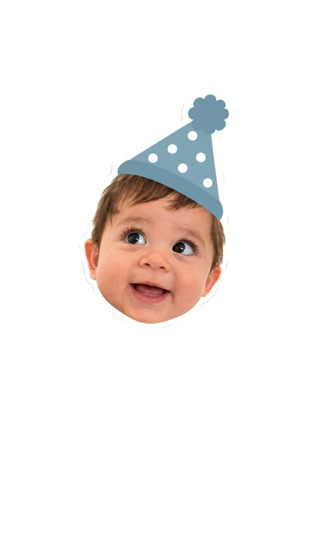 Borja con su gorrito de cumpleaños